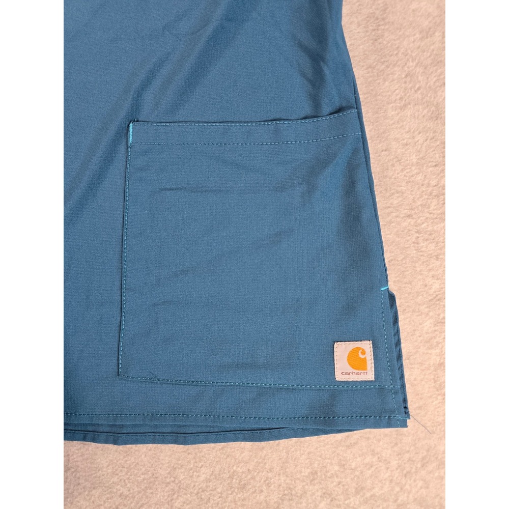 Carhartt Force Scrub Set Women XL Petite Blue Modern Fit V-Neck Cargo C52110P - Picture 3 of 16